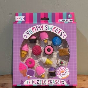 Yummy Sweets Set of 12 Puzzle Erasers  Made By ooly